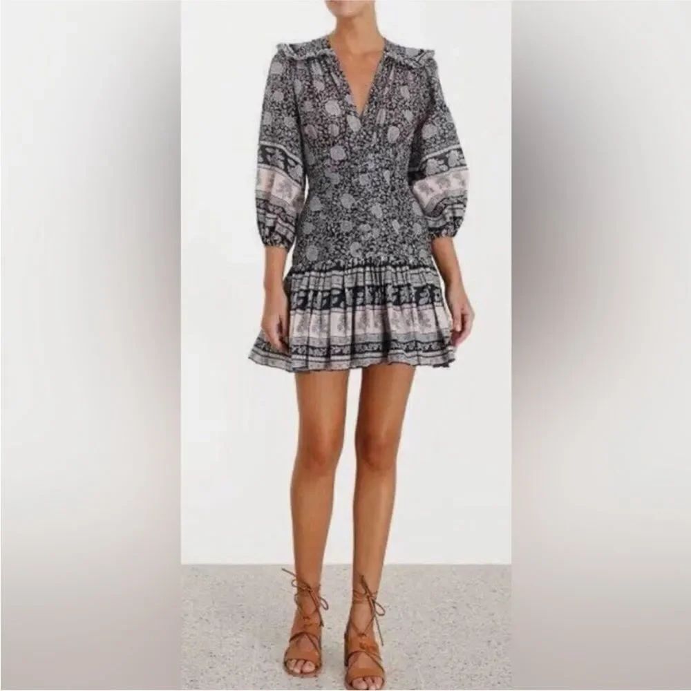 Zimmermann Tiered Ruffled Mini Dress, S